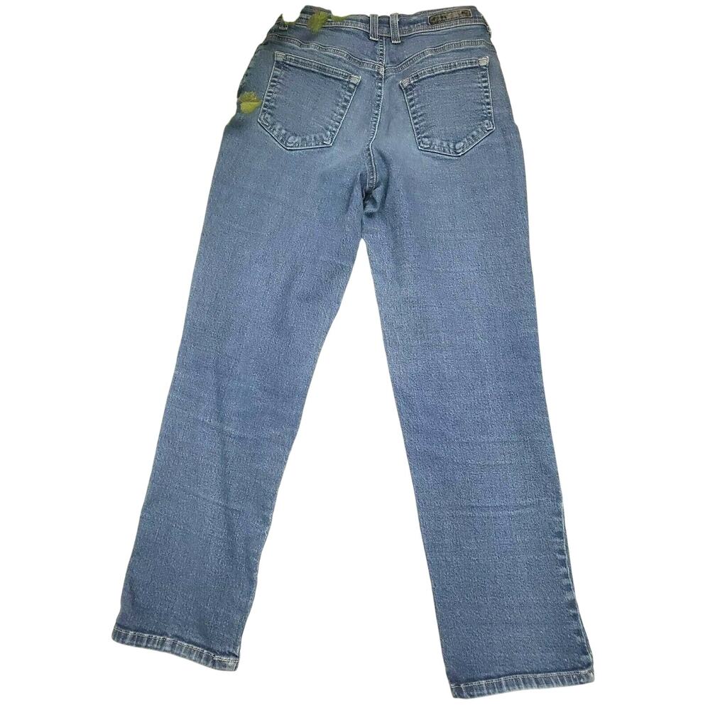 Gloria Vanderbilt Crop Jeans Womens Size 6 Blue Straight High Rise Pants 26x26